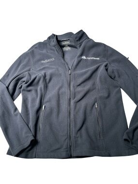 L.L. Bean Navy Full-Zip Fleece Jacket - MaineHealth Embroidered